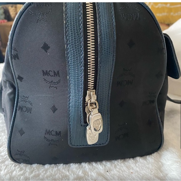 Black MCM Monogram Boston Bag - Picture 8 of 16